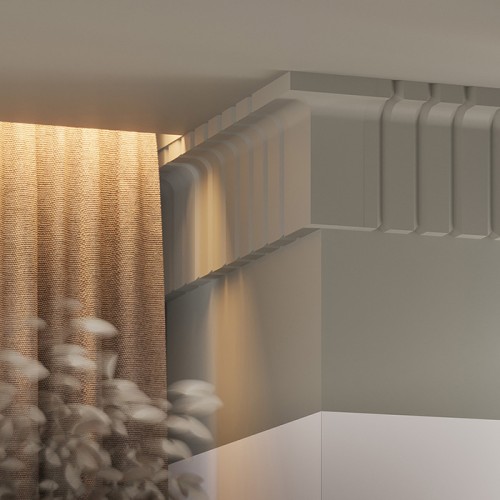 Потолочный плинтус под покраску Европласт 1.50.805 2000×75×200