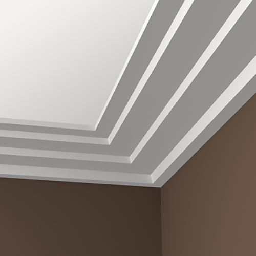 Потолочный плинтус под покраску Европласт 1.50.145 2000×262×92