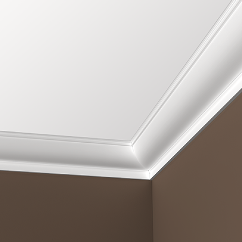 Потолочный плинтус под покраску Европласт 1.50.261 с подсветкой 2000×103×100