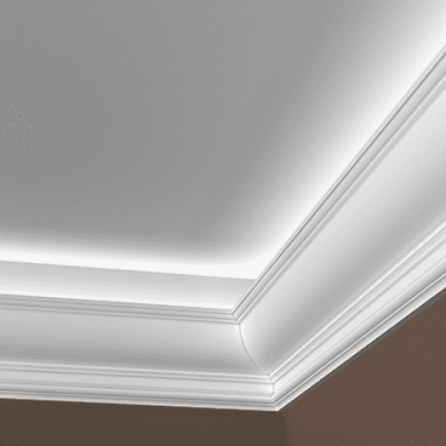 Потолочный плинтус под покраску Европласт 1.50.209 с подсветкой 2000×117×152