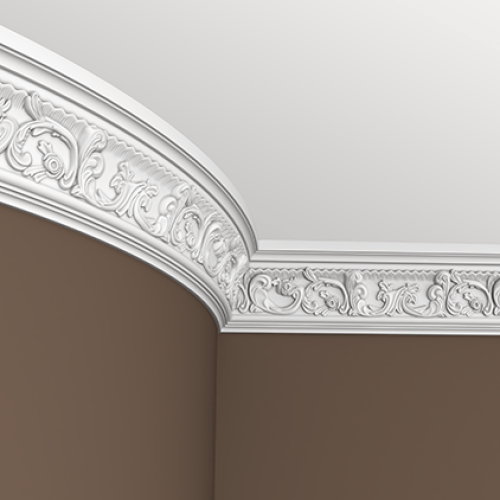 Потолочный плинтус под покраску гибкий Европласт 1.50.124 2000×55×115