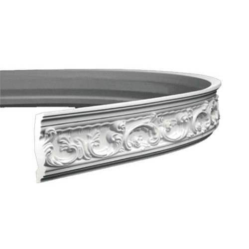 Потолочный плинтус под покраску гибкий Европласт 1.50.124 2000×55×115