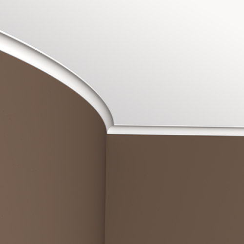 Потолочный плинтус под покраску гибкий Европласт 1.50.154 2000×23×23