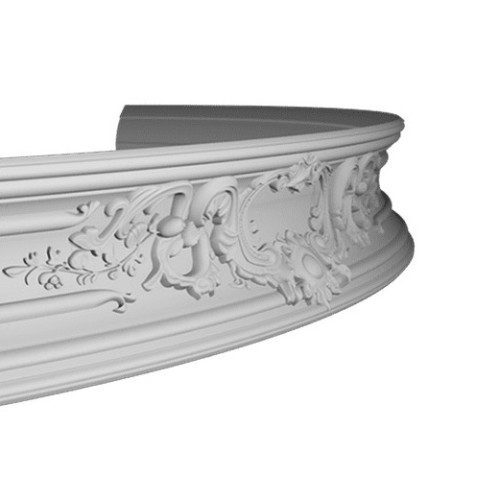 Потолочный плинтус под покраску гибкий Европласт 1.50.252 2000×121×119