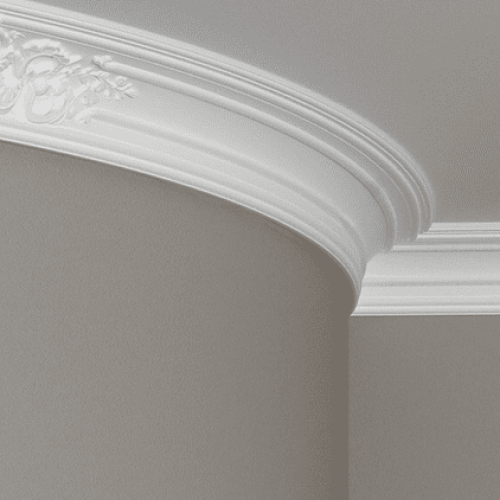 Потолочный плинтус под покраску гибкий Европласт 1.50.252 2000×121×119