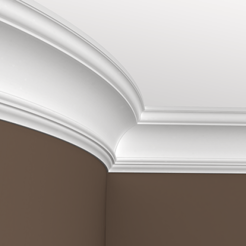 Потолочный плинтус под покраску гибкий Европласт 1.50.117 2000×104×154