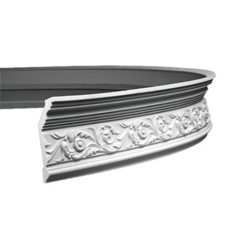 Потолочный плинтус под покраску гибкий Европласт 1.50.128 2000×66×144