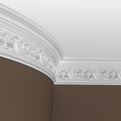 Потолочный плинтус под покраску гибкий Европласт 1.50.128 2000×66×144