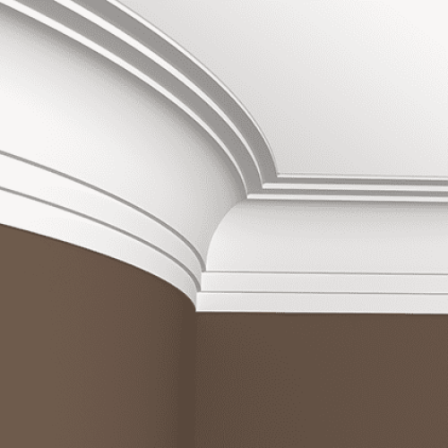 Потолочный плинтус под покраску гибкий Европласт 1.50.147 2000×125×173