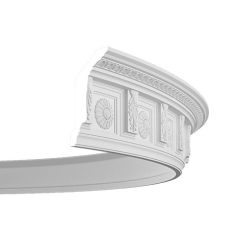 Потолочный плинтус под покраску гибкий Европласт 1.50.281 2000×112×204