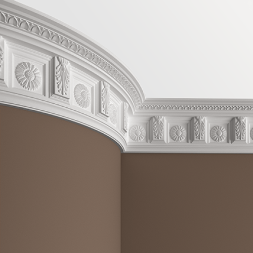 Потолочный плинтус под покраску гибкий Европласт 1.50.281 2000×112×204