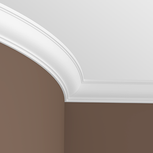 Потолочный плинтус под покраску гибкий Европласт 1.50.215 с подсветкой 2000×48×52