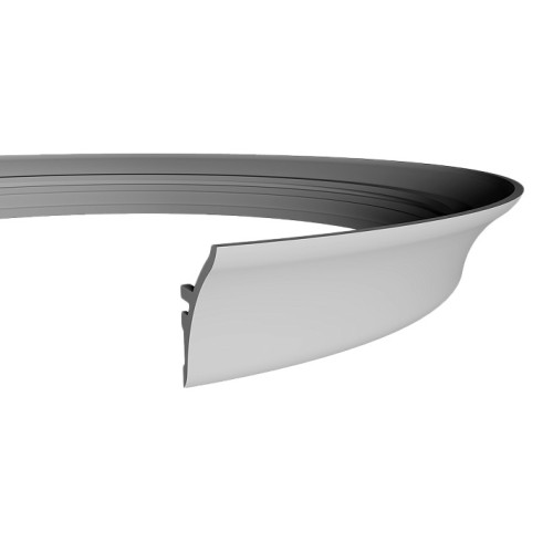 Потолочный плинтус под покраску гибкий Европласт 1.50.623 с подсветкой 2000×75×119