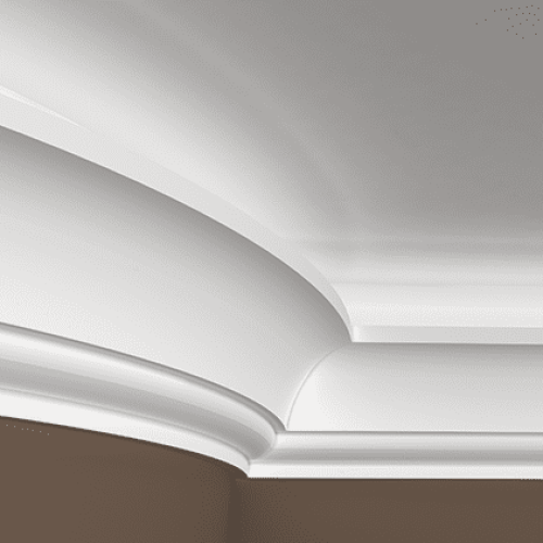 Потолочный плинтус под покраску гибкий Европласт 1.50.221 с подсветкой 2000×143×150