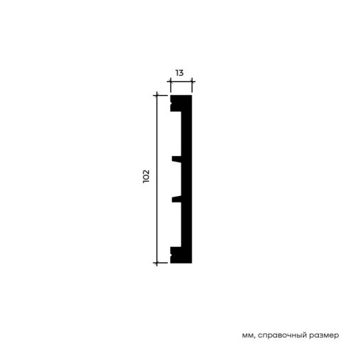 Молдинг под покраску Европласт 6.51.385 2000×102×13