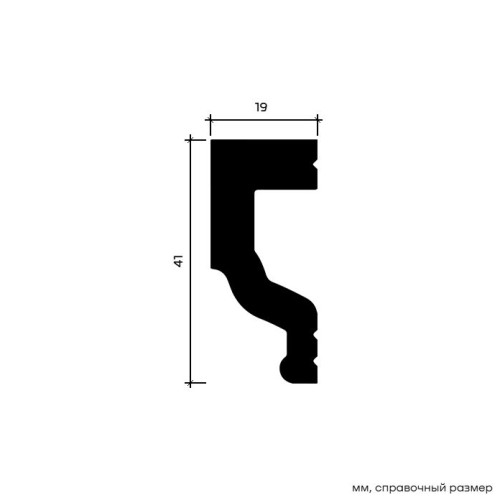 Молдинг под покраску Европласт 6.51.391 2000×41×19