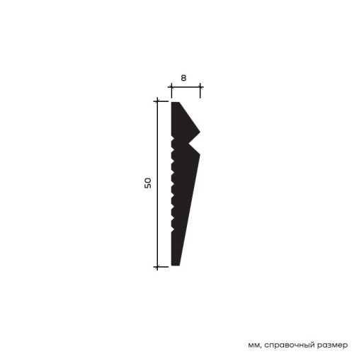 Молдинг под покраску Европласт 6.51.813 2000×50×8