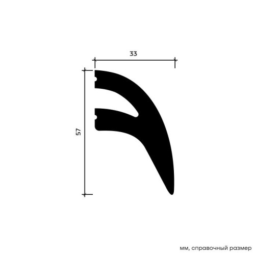 Молдинг под покраску Европласт 6.51.710 с подсветкой 2000×57×33