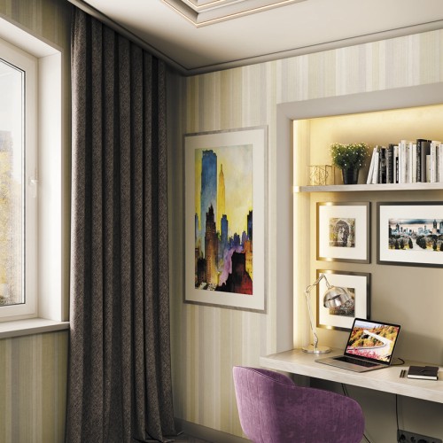 Молдинг под покраску Европласт 6.51.710 с подсветкой 2000×57×33