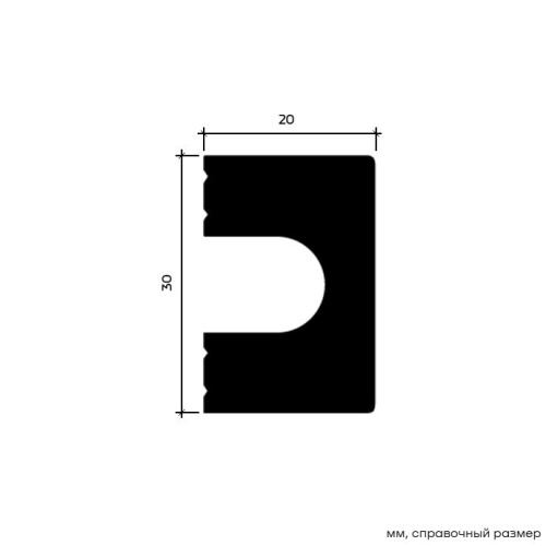 Молдинг под покраску Европласт U.6.51.410 2000×30×20