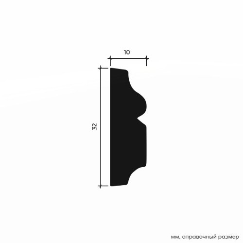 Молдинг под покраску Европласт 1.51.323 2000×32×10