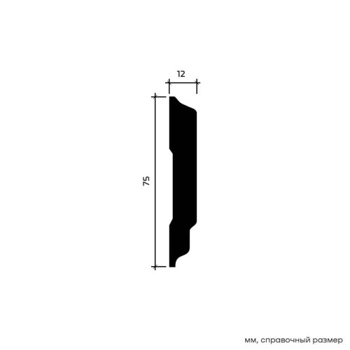 Молдинг под покраску Европласт 1.51.343 2000×75×12
