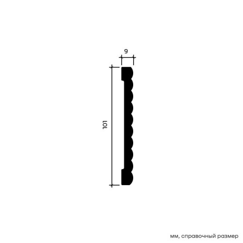 Молдинг под покраску Европласт 1.51.374 2000×101×9