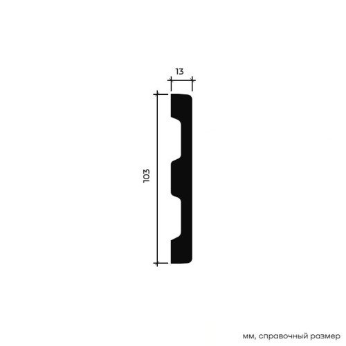 Молдинг под покраску Европласт 1.51.385 2000×103×13