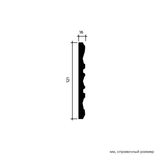 Молдинг под покраску Европласт 1.51.510 2040×121×16