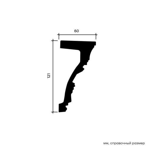 Молдинг под покраску Европласт 1.51.513 2000×121×60