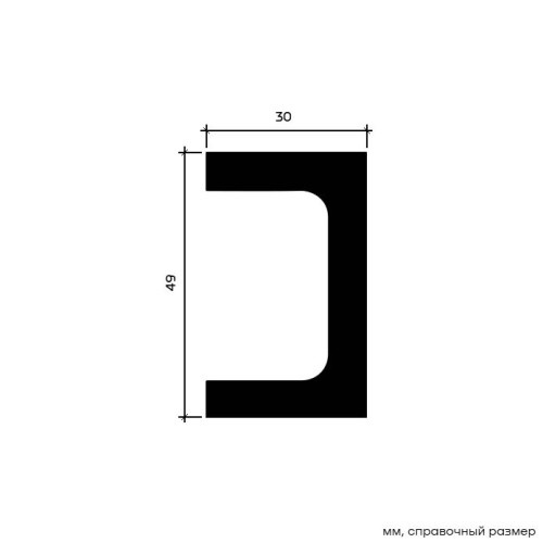 Молдинг под покраску Европласт 1.51.806 2000×49×30