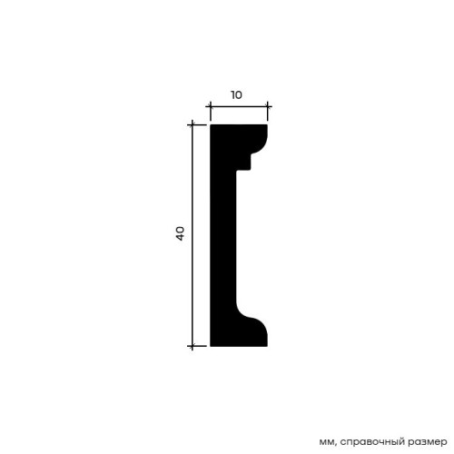 Молдинг под покраску Европласт 1.51.811 2000×40×10