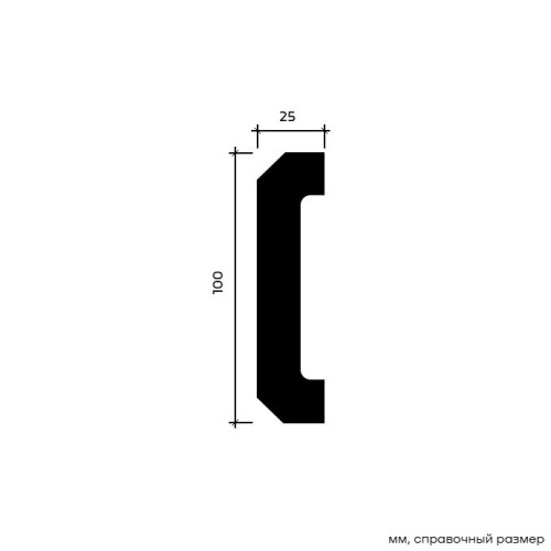 Молдинг под покраску Европласт 1.51.819 2007×100×25