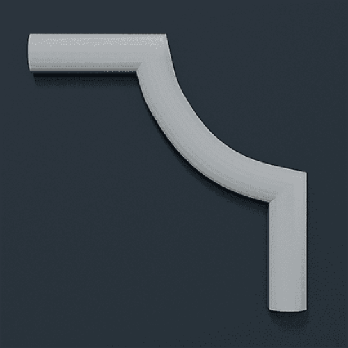 Угловой элемент к молдингу под покраску Европласт 1.52.817 300×300×20