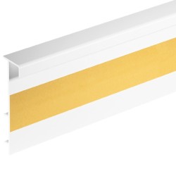 Плинтус ПВХ для ковролина Cezar RAL 9003 Белый 101 2500×53×13,2