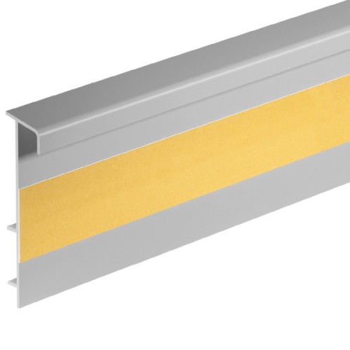 Плинтус ПВХ для ковролина Cezar Светло-серый 105 2500×53×13,2