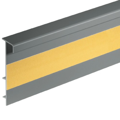 Плинтус ПВХ для ковролина Cezar Темно-серый 106 2500×53×13,2