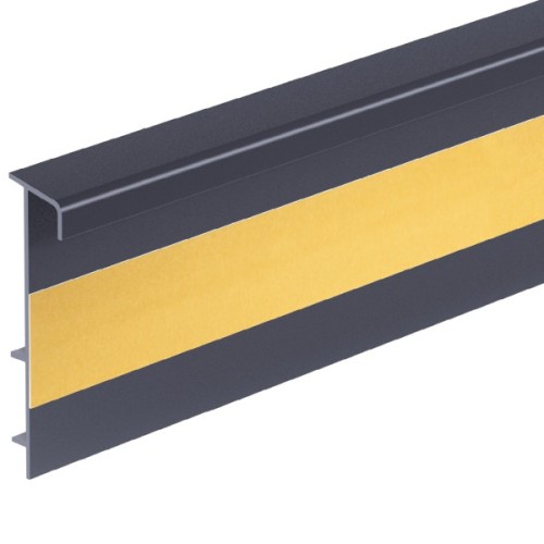 Плинтус ПВХ для ковролина Cezar Графит 123 2500×53×13,2