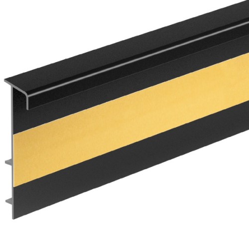 Плинтус ПВХ для ковролина Cezar RAL 9005 Черный 113 2500×53×13,2
