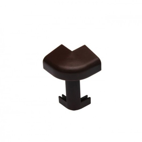 Угол ПВХ внешний для плинтуса Cezar Шоколадный 117 39,2 мм