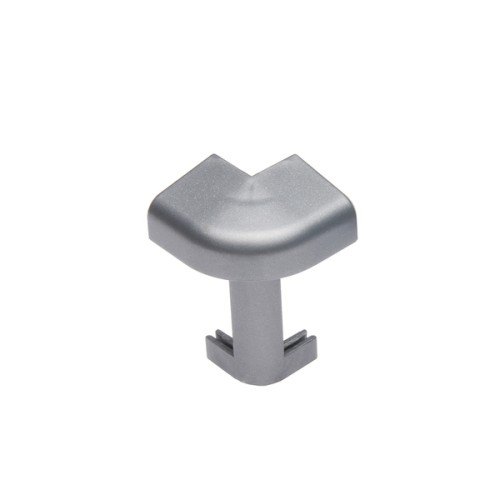 Угол ПВХ внешний для плинтуса Cezar Серебряный матовый 119 39,2 мм