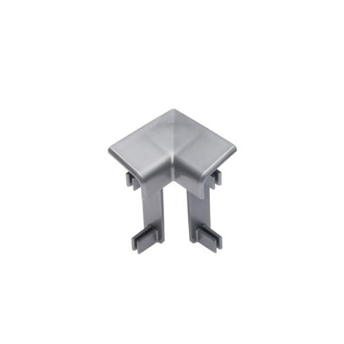 Угол ПВХ внутренний для плинтуса Cezar Серебряный матовый 119 40,5 мм