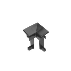 Угол ПВХ внутренний для плинтуса Cezar Графит 123 40,5 мм