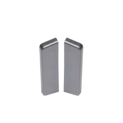 Заглушка ПВХ для плинтуса Cezar Серебряный матовый 119 53 мм 2 шт/уп