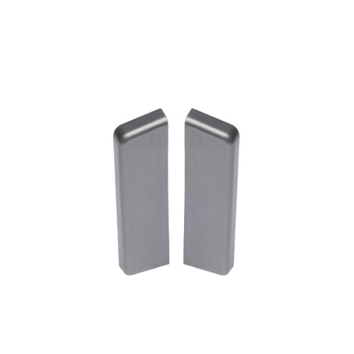 Заглушка ПВХ для плинтуса Cezar Серебряный матовый 119 53 мм 2 шт/уп