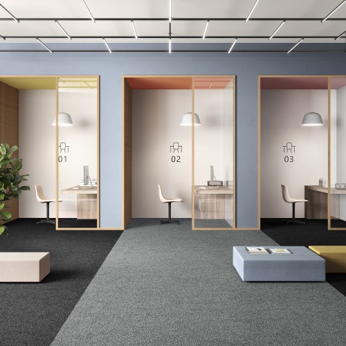 Ковровая плитка Associated Weavers Medusa Tile цвет 90 Quartz 500×500×5,4