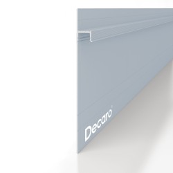 Плинтус алюминиевый скрытый с подсветкой Decaro Invisible i100 под покраску 2000×131×13,5