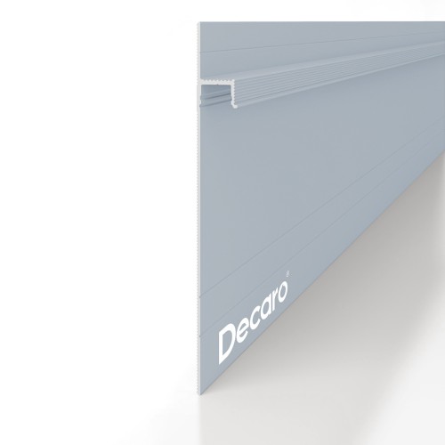Плинтус алюминиевый скрытый с подсветкой Decaro Invisible i100 под покраску 2000×131×13,5