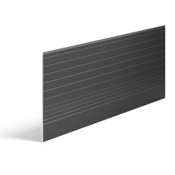 Профиль алюминиевый для теневого плинтуса Laconistiq Universal Base Черный 43-11-300 3000×108×1,7