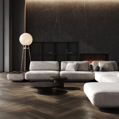 Кварцвиниловый SPC ламинат Fargo Bevel Parquet Дуб Бали 33-2123-57 венгерская елка 615×123×6